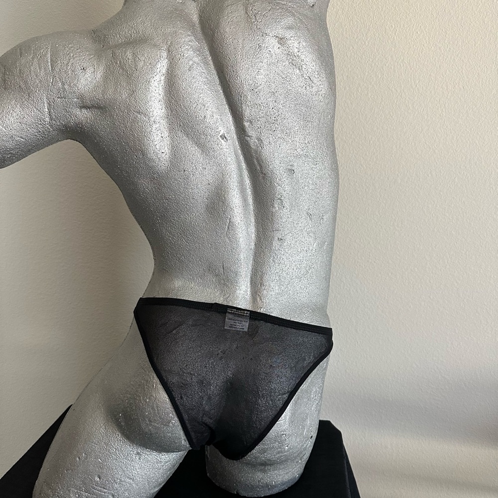 Sheer Bikini Brief Black. B057* - Picture 2 of 9